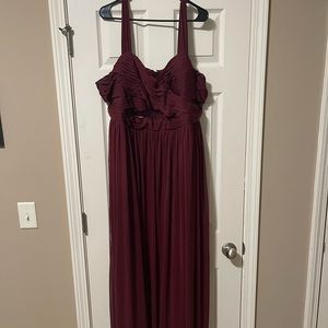 Burgundy bridesmaid dress